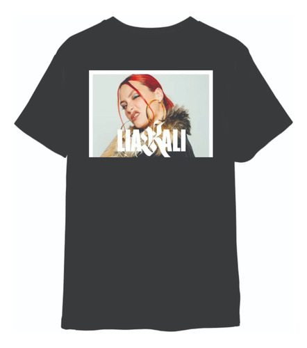 Remera Negra Hombre Estampada Vinilo Lia Kali