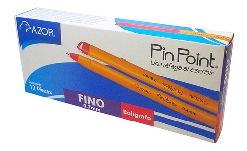 60 Bolígrafo Azor Pin Point Punto Fino 0.7mm Plumas 5 Cajas