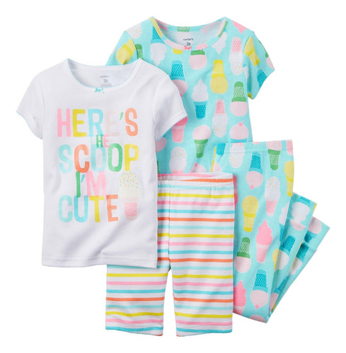 Carters Bebé Ropa Outfit Las Niñas 4-piece Snug Fit Algod.