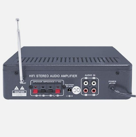 Imagen 3 de 4 de Amplificador Perifoneo Voceo Usb Fm Mp3 Karaoke 180w 620