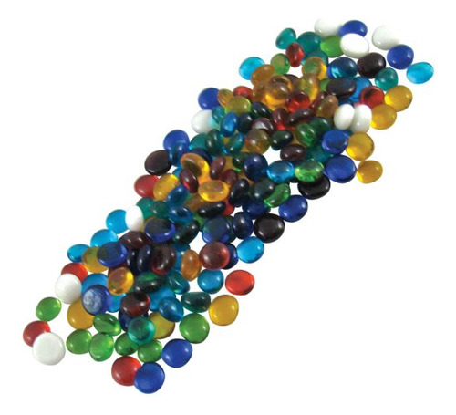 Color Variety 1/2-inch Medium Glass Gems, Assorted Colo...