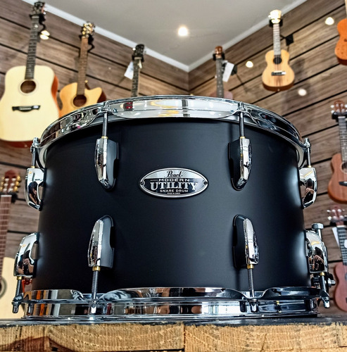 Imagem 1 de 5 de Caixa Pearl Modern Utility Maple Preta Black Satin 14x8