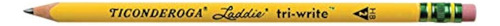 Lapices Triangulares Dixon Ticonderoga Intermedios Amarillo
