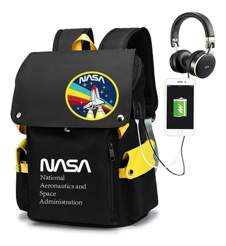 Fwefww Mochila De Astronauta De La Nasa, Mochila De Estudio Escolar