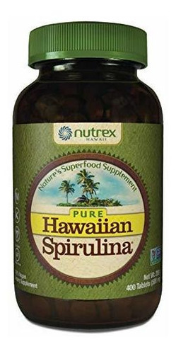 Imagen 1 de 11 de Spirulina Pura Hawaiana - Tabletas De 500 Mg 400 Recuentos -