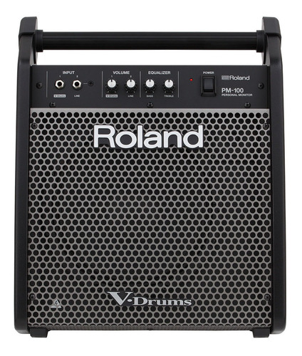 Imagem 1 de 3 de Amplificador Roland PM-100 para bateria de 80W cor preto 110V