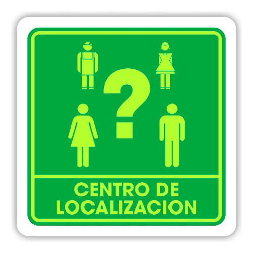 Señalamiento Centro De Localización Fotoluminiscente 30x30