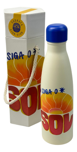 Garrafa Farm Glub Glub Siga O Sol 500 Ml Cor Branco