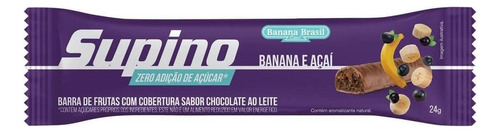 Supino Barra De Banana E Açai Zero Açúcar Com 48 Un De 24g