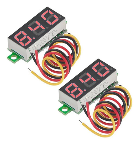 2pcs 0.28 Inch 4.0 ~ 40v Digital Voltímetro Panel De