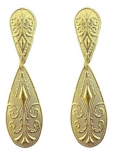 Aros Colgantes Lara Enchapado Oro 18k