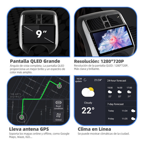Estéreo 4+64g Carplay Para Nissan Versa 2012-2014 4k Wifi6