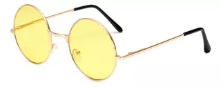 Óculos John Lennon Lente Amarela Para Dirigir À Noite Cor Amarelo Cor da armação Dourado Cor da lente Amarelo