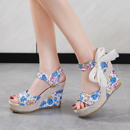 Zapatos Con Forma De Cuña En Forma De Boca De Pez Para Mujer
