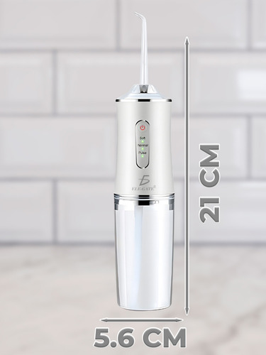 Irrigador Limpiador Bucal Escalador Eléctrico Recargable Color Blanco