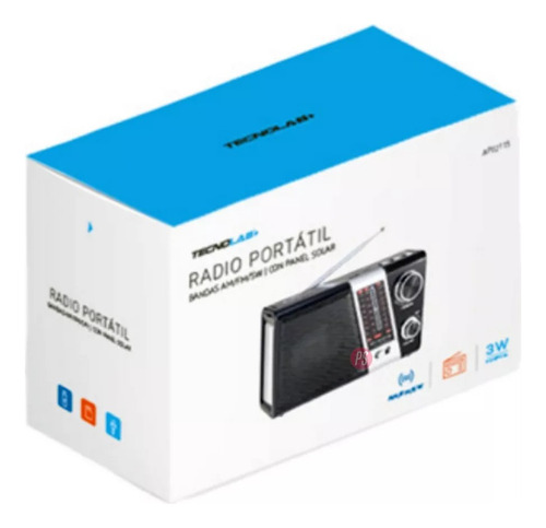 Radio Portátil Am/fm/sw Con Panel Solar Y Luz - Ps