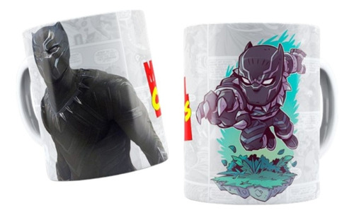 Mug Avengers Black Panther Taza Ceramica 11 Onz