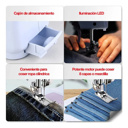 Máquina De Coser Eléctrica Portátil Hogar Blanco