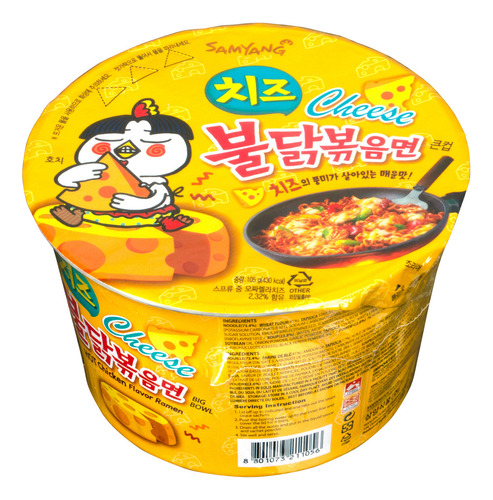 Samyang Ramen Coreano Cheese Big Bowl 1 Pieza 105g