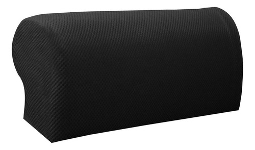 6pcs Negro Silla Elástica Sofá Apoyabrazos Cubre Sillón ,