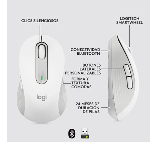 Mouse Logitech M650l White