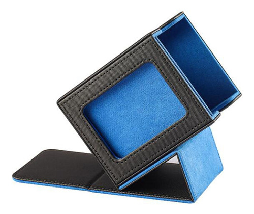 Caja De Almacenamiento Para Mazos De Cartas, Forro Azul