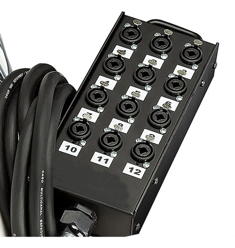 Medusa Com Multi Cabo 12 Vias Conectores Combo - 3 Mts