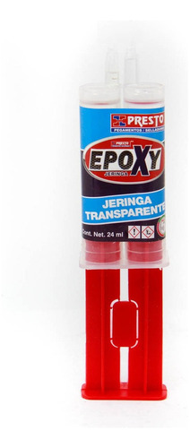 Jeringa Epoxy Presto Epoxico Transparente Jeringa 5min 24ml