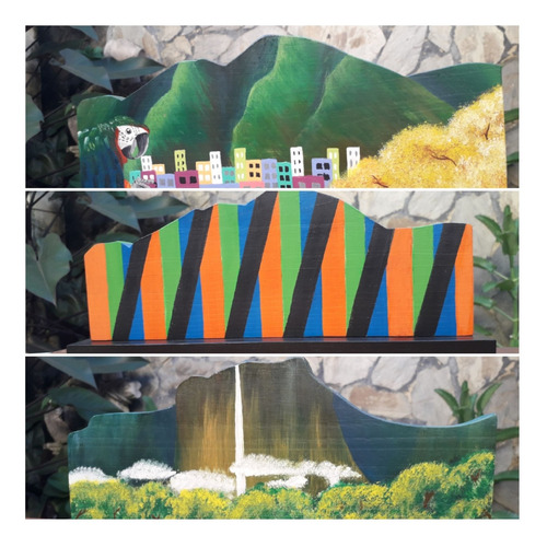 Paisaje Venezolano Pintado Sobre Madera