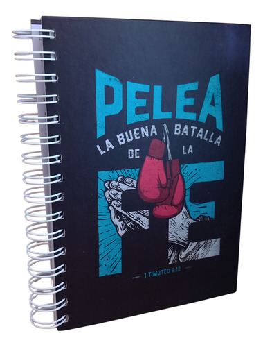 Cuaderno Tapa Dura - Regaleria Cristiana - Buena Batalla Negro