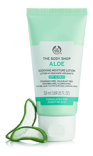 Loción Facial Hidratante Calmante Aloe Fps 15 The Body Shop