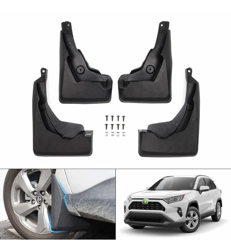 Powerty Mud Flaps Splash Guards Custom Fit Para Toyota Rav4 