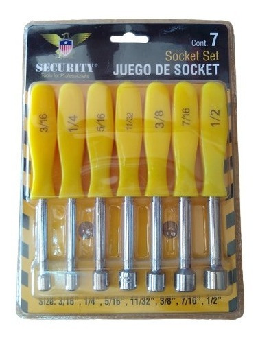 Juego De Destornilladores Security De Copas Pulgadas