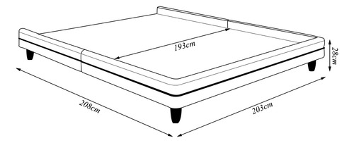 Cama Avulsa Para Colchão King Torres Madeira Pu Marrom