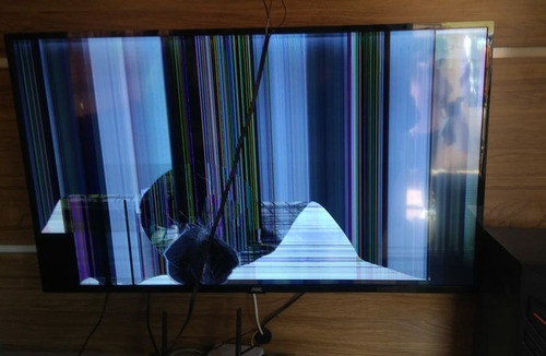 Televisão Aoc 43 Pol Smart 3 Meses De Uso Tela Quebrada
