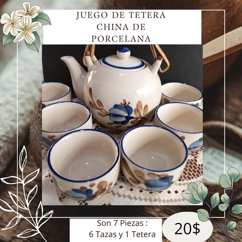 Juego De Tetera China De Porcelana Para Té O Café