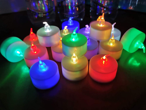 Lanker 24 Velas Led De Te   Velas Parpadeantes Sin Llama   