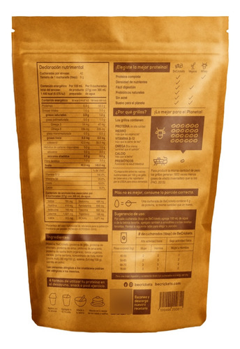 Proteína Entovegana Becrickets Chocolate - 378 G