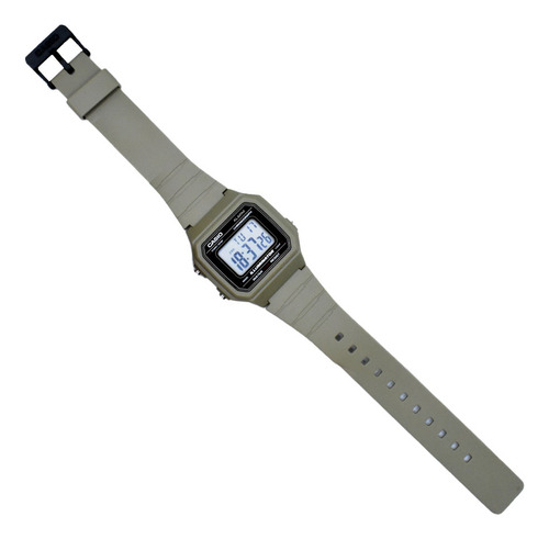 Reloj Casio Digital W-217h-5av Hombre Correa Marrón Claro Bisel Marrón Claro Fondo Negro