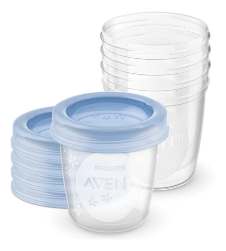 Set De 5 Vasos Avent Para Leche Materna Scf619/10