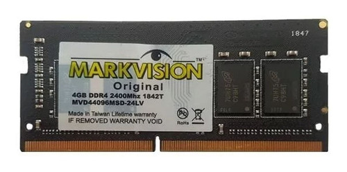 Memoria Sodimm Ddr4 4gb Ram 2400mhz Notebook Mvd44096msd-24l