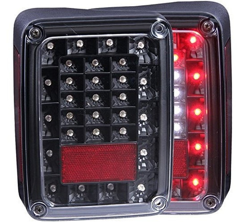 Anzousa 311212 Black Led Luz Trasera Para Jeep Wrangler