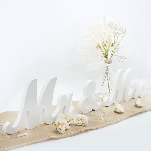 Cartel De Mr Mrs Para Mesa De Boda, Letras Grandes De M...