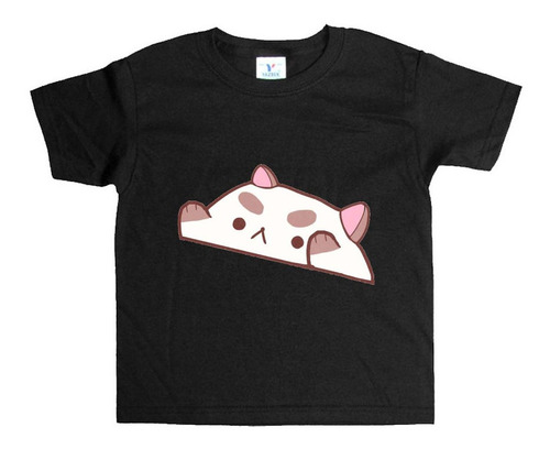 Remera Negra Niños Gatos R11