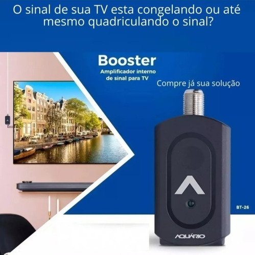 Imagem 3 de 7 de Booster Amplificador De Sinal Antena Tv Digital Externa Uhf