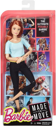 Barbie Made To Move Doll/blue Top Mattel Dpp74
