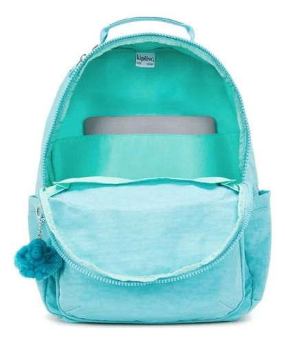 Mochila Kipling Seoul Deepest Aqua Azul Cor Blue