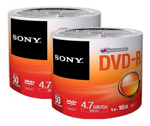 Dvd Sony 4.7gb 16x Cono X 50 Unidades Sellado