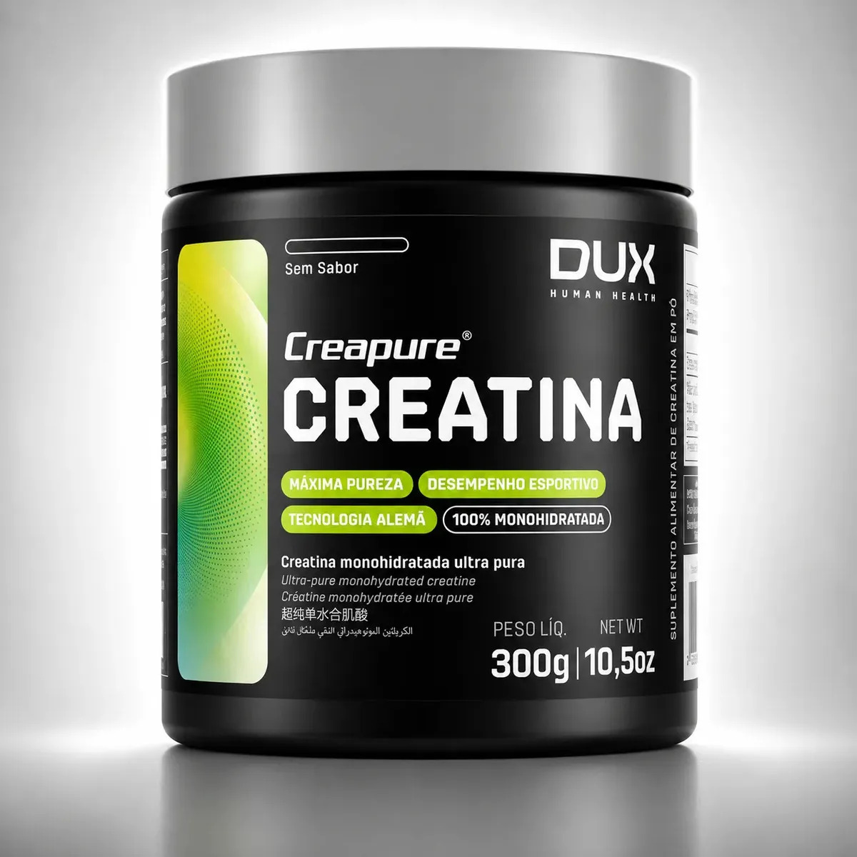 Embalagem do Creatina Creapure Dux Nutrition Monohidratada 300g - Sem sabor