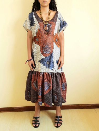 Imagem 2 de 6 de Vestido Feminino Tecido Longo Geni